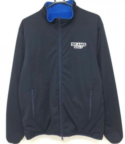 BEAMS GOLF M リバーシブル フリース ジップブルゾン