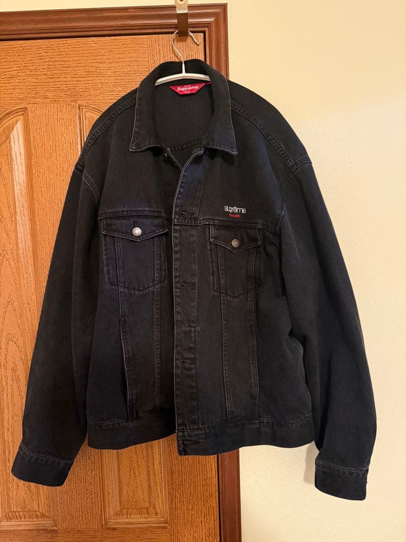 Supreme 25ssブラックデニムトラッカージャケット L