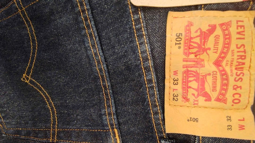 【新品未着用】Levi's501＆2ndセットアップw33×32+M