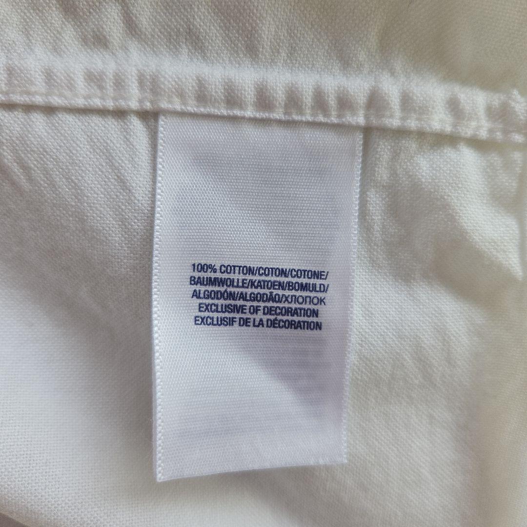 ラルフローレン 長袖シャツ ビッグポニー刺繍 白 ホワイト L相当