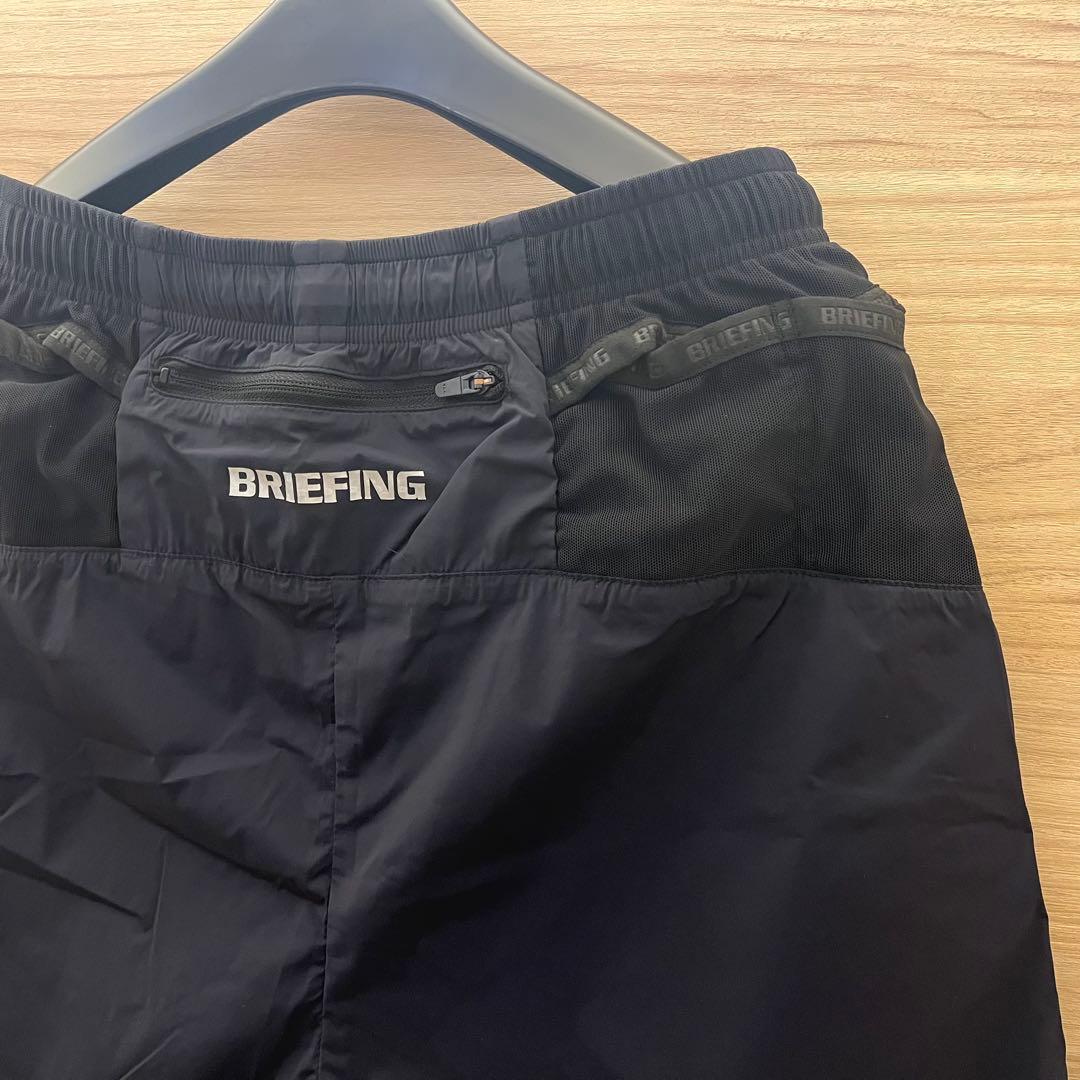 新品★27,500円 BRIEFING ストレッチショートパンツ 黒×銀ロゴ Ｓ