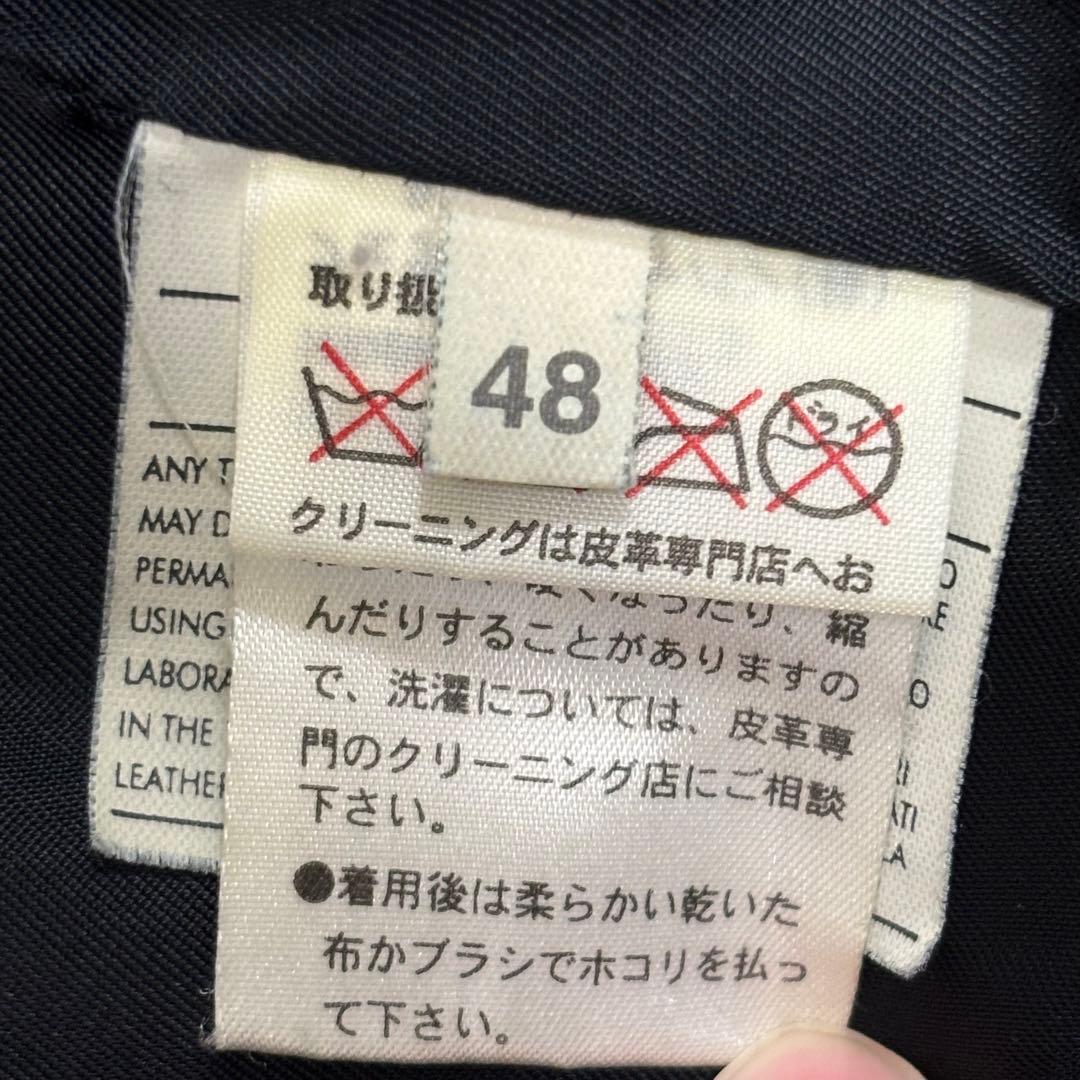 希少品 Lサイズ相当 サルヴァトーレフェラガモ　レザーコート ガンチーニ金具 黒