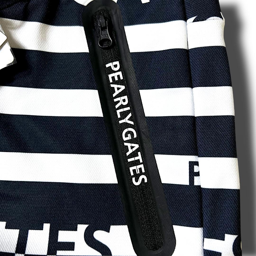 0 新品 パーリーゲイツ トリコット裏起毛 ビッグロゴボーダー ジョガーパンツ