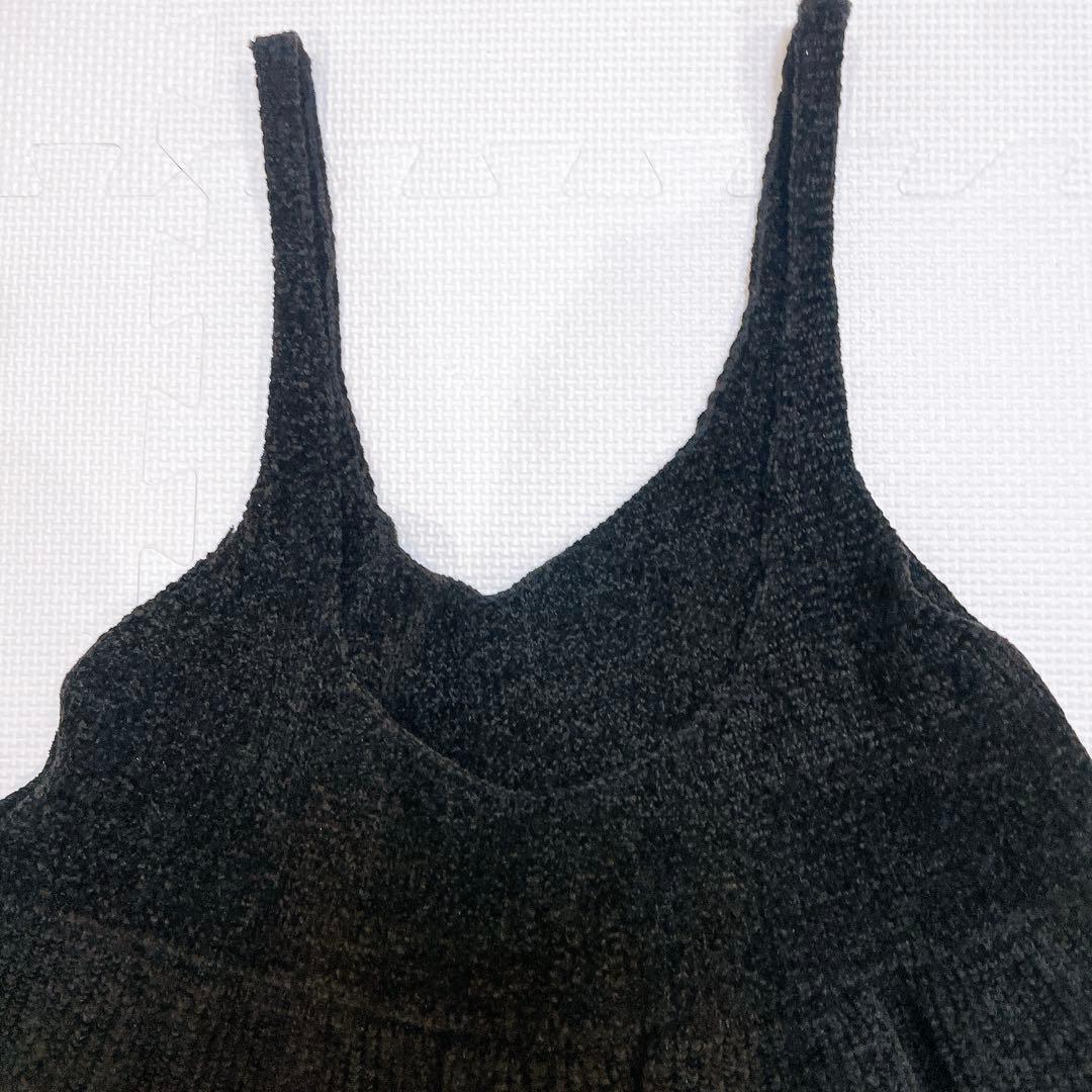 美品 ミースロエ　完売商品　モールペプラムニットビスチェ　黒