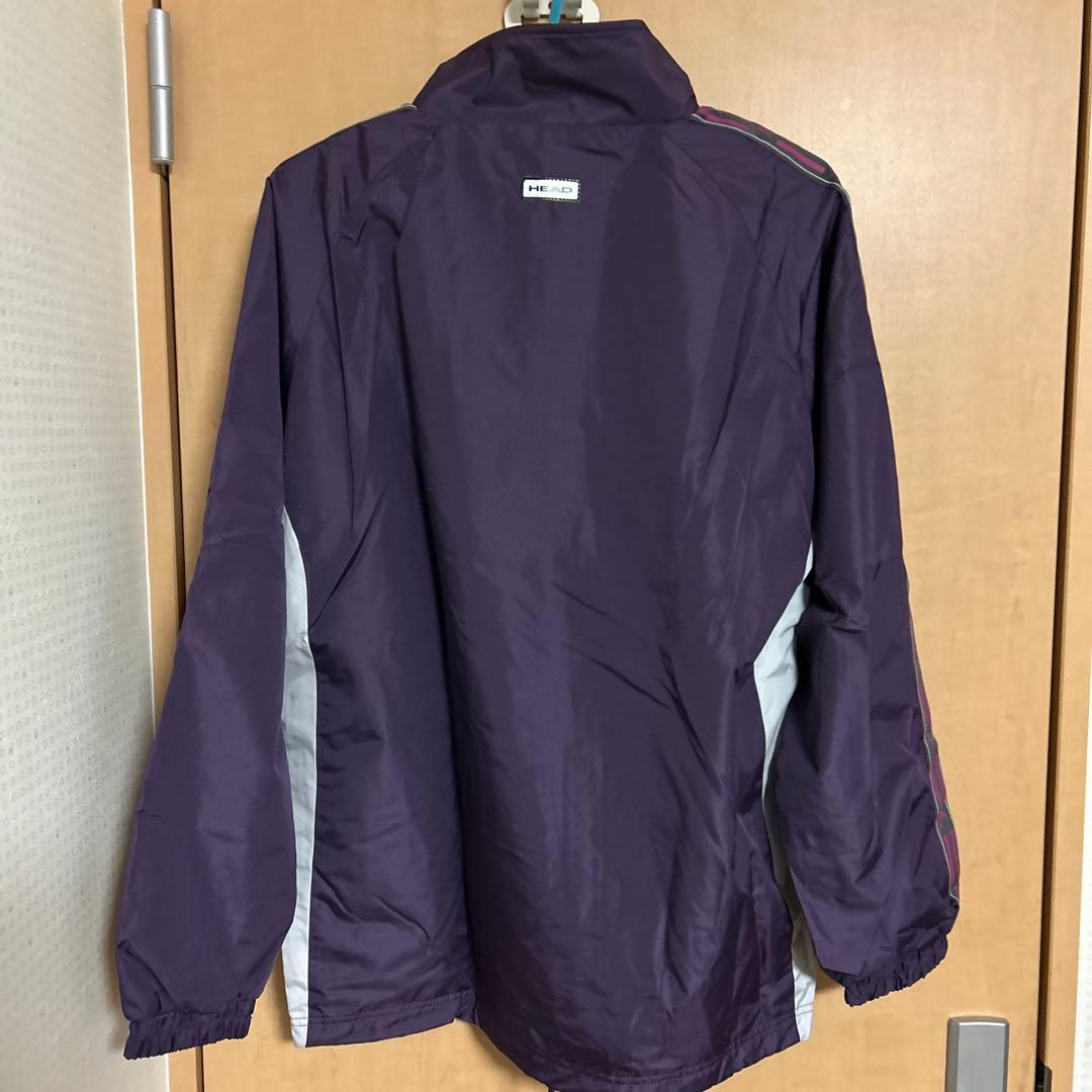 ヘッドセットアップナイロンジャージ紫色上下Lサイズ新品、未使用