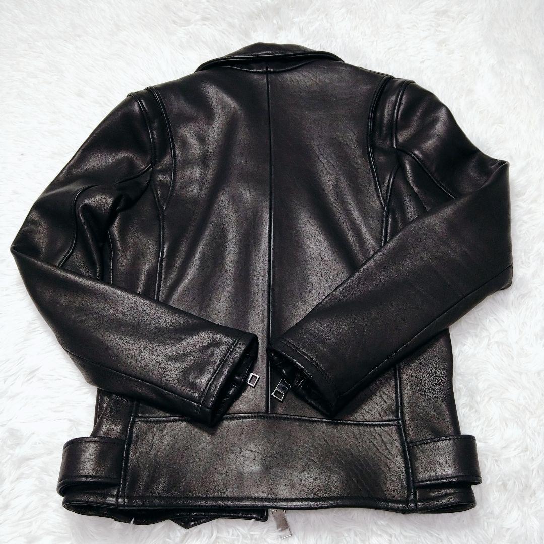 ✨美品✨FUGA 羊革 本革 レザー ダブル ライダース ジャケット 44 M