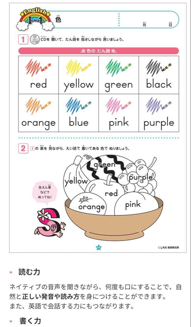 七田式 英語 I CD付き 学習参考書