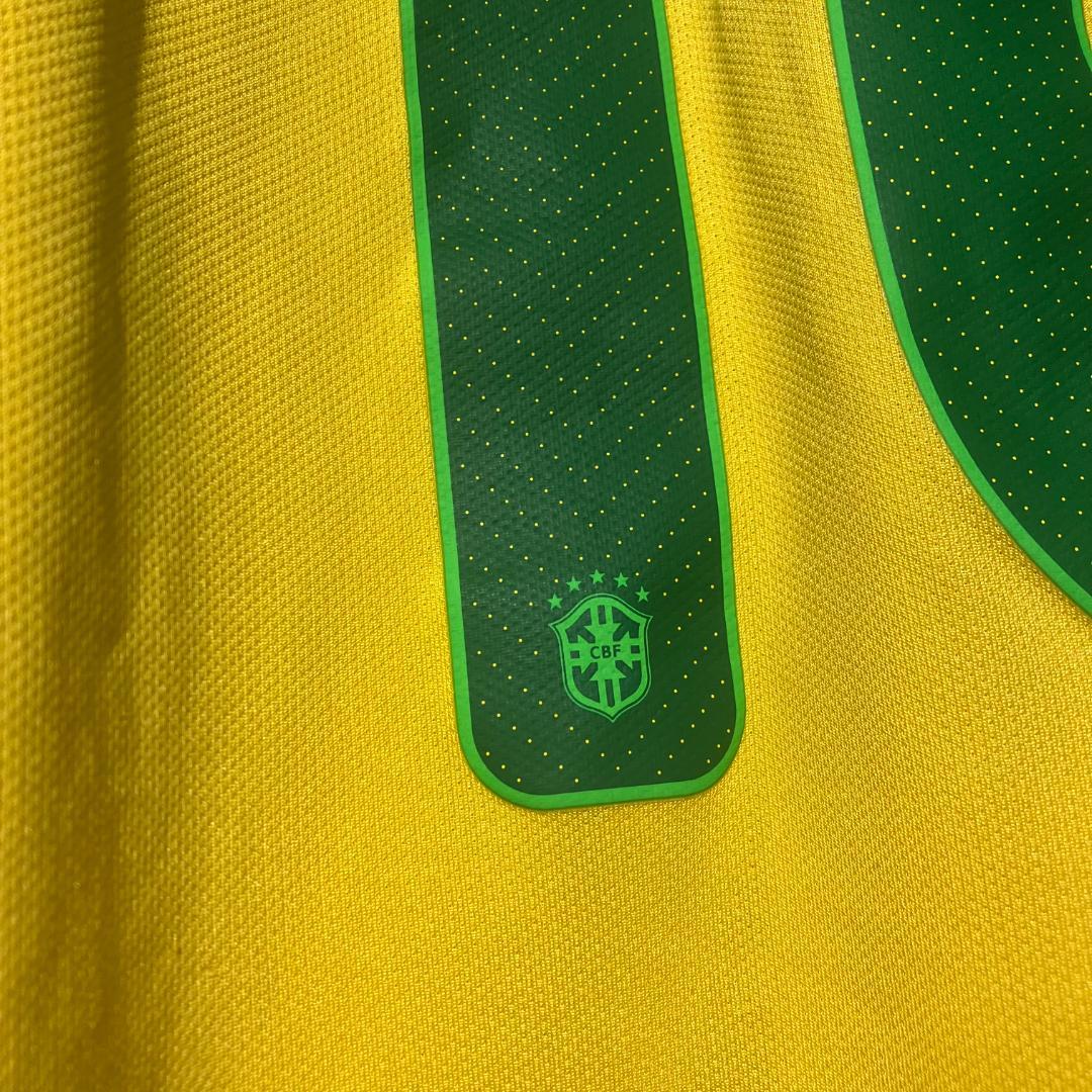 NIKE　2014　ブラジル代表　ユニフォーム　10番/ネイマール/黄/緑　M