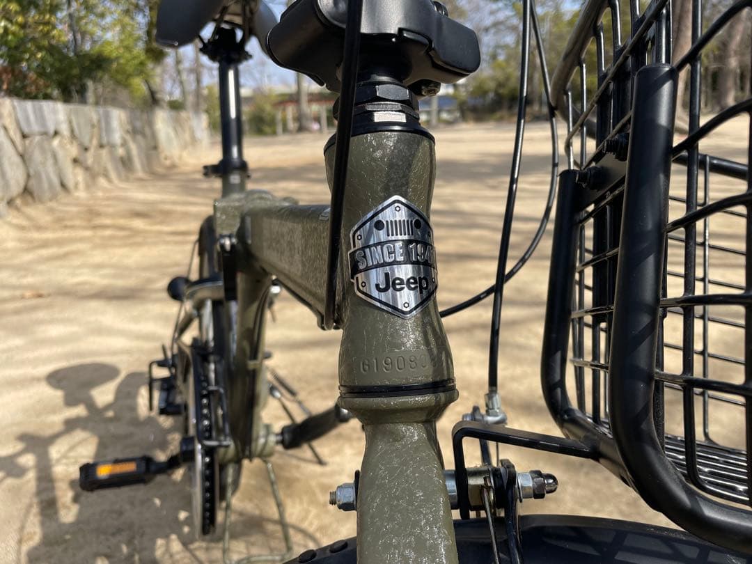 【手渡し限定・西宮周辺】Jeep 折りたたみ自転車20インチ オリーブ