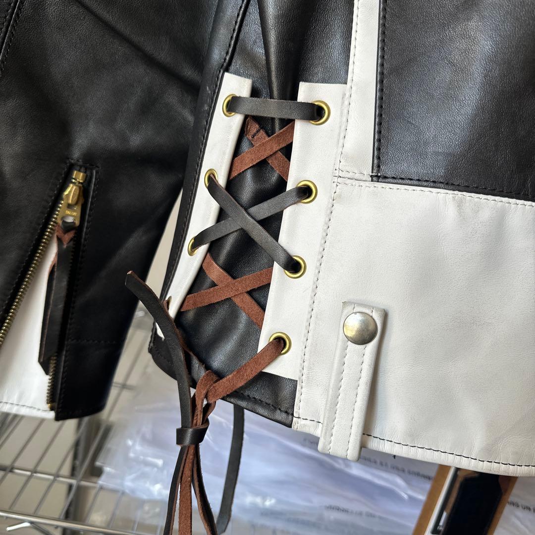 BUCO J-22タイプ 黒白 茶芯ホースハイド TALON仕様 L