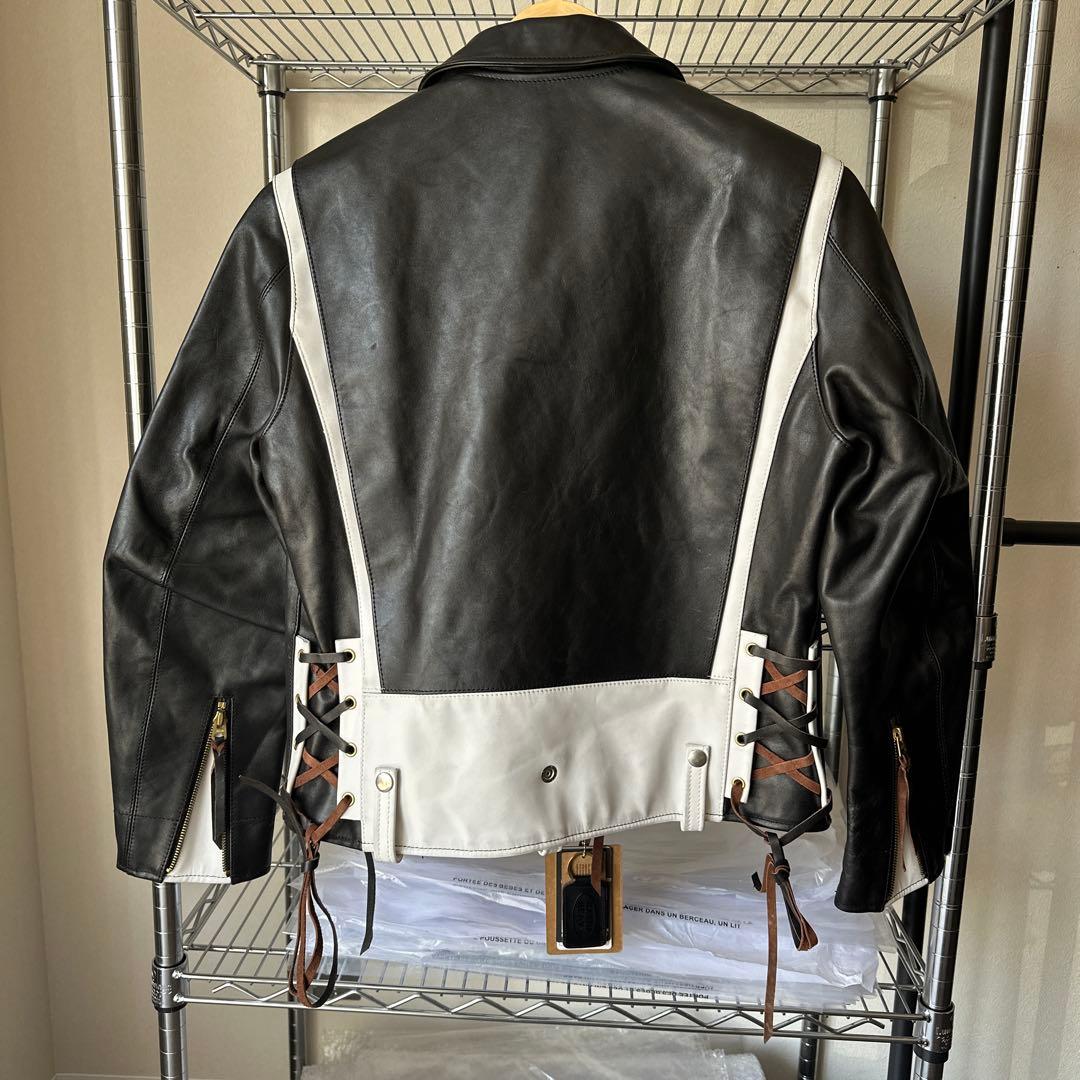 BUCO J-22タイプ 黒白 茶芯ホースハイド TALON仕様 L