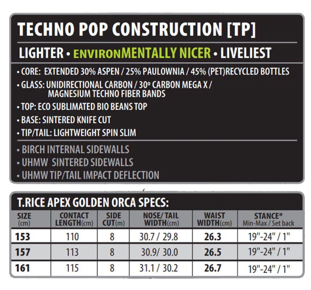 スノーボード LIBTECH T.RICE APEX Golden ORCA 23-24