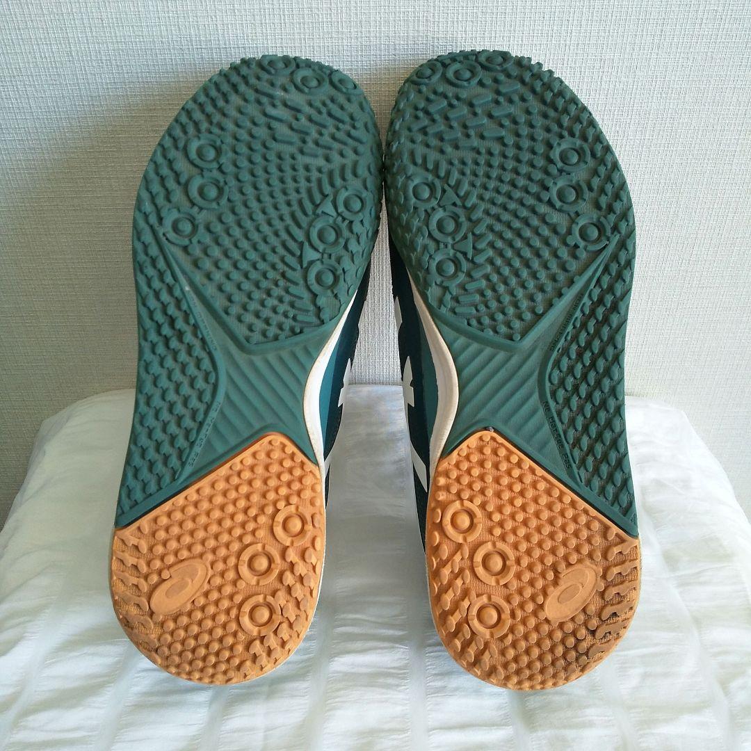 asics ゲル レゾリューション 8 27.5cm テニスシューズ グリーン