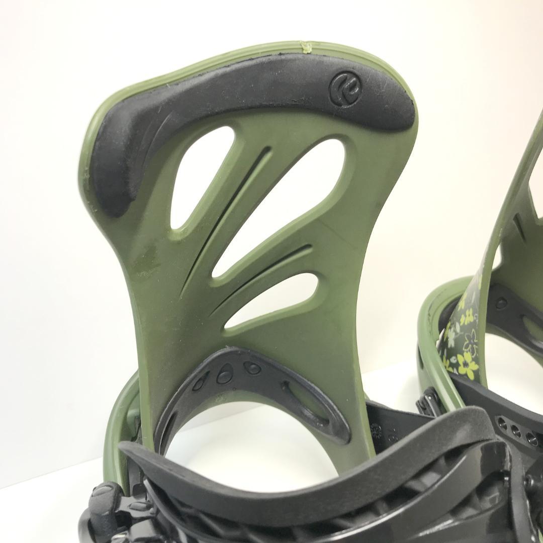 【良品】FLUX GS ビンディング 花柄 オリーブグリーン フラワー S/M