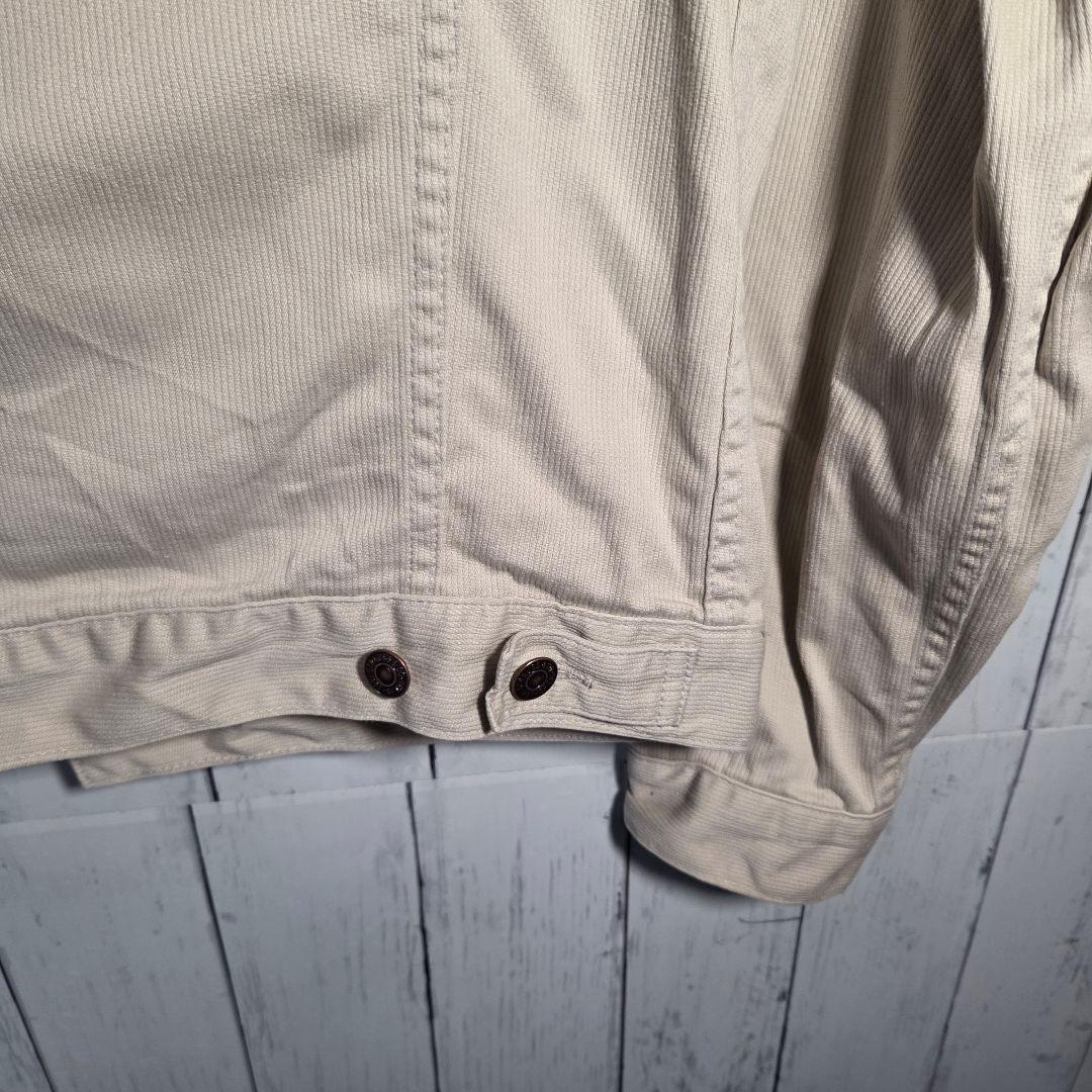 90s リーバイス70505 ホワイトコーデュロイ白タブ　香港 短丈 ジャケット