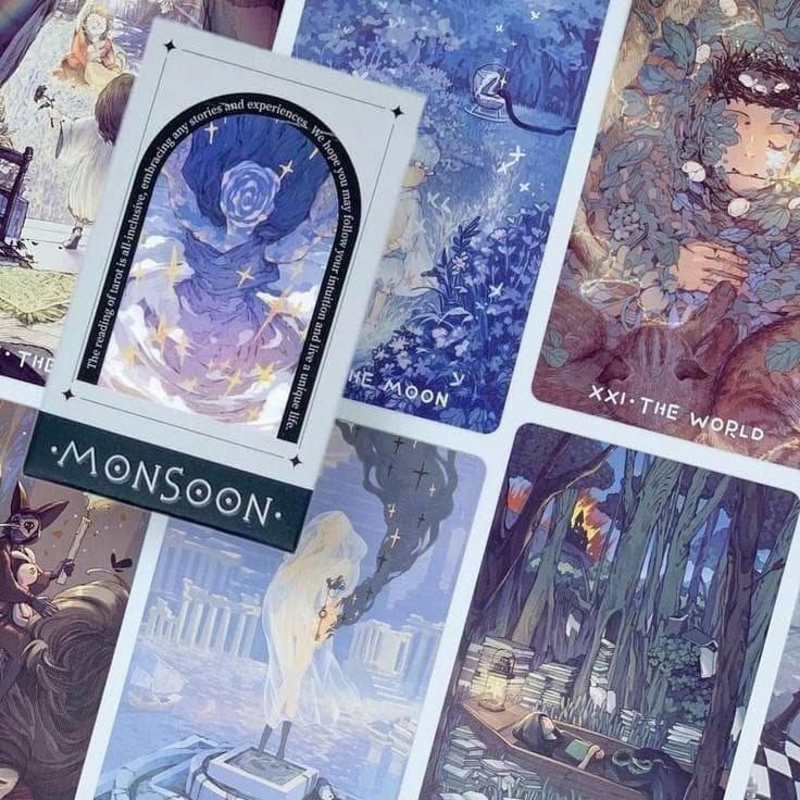 【正規品タロットカード】超レア✨クラファン完売品✨雨と光が織りなすデッキ／ミニ版