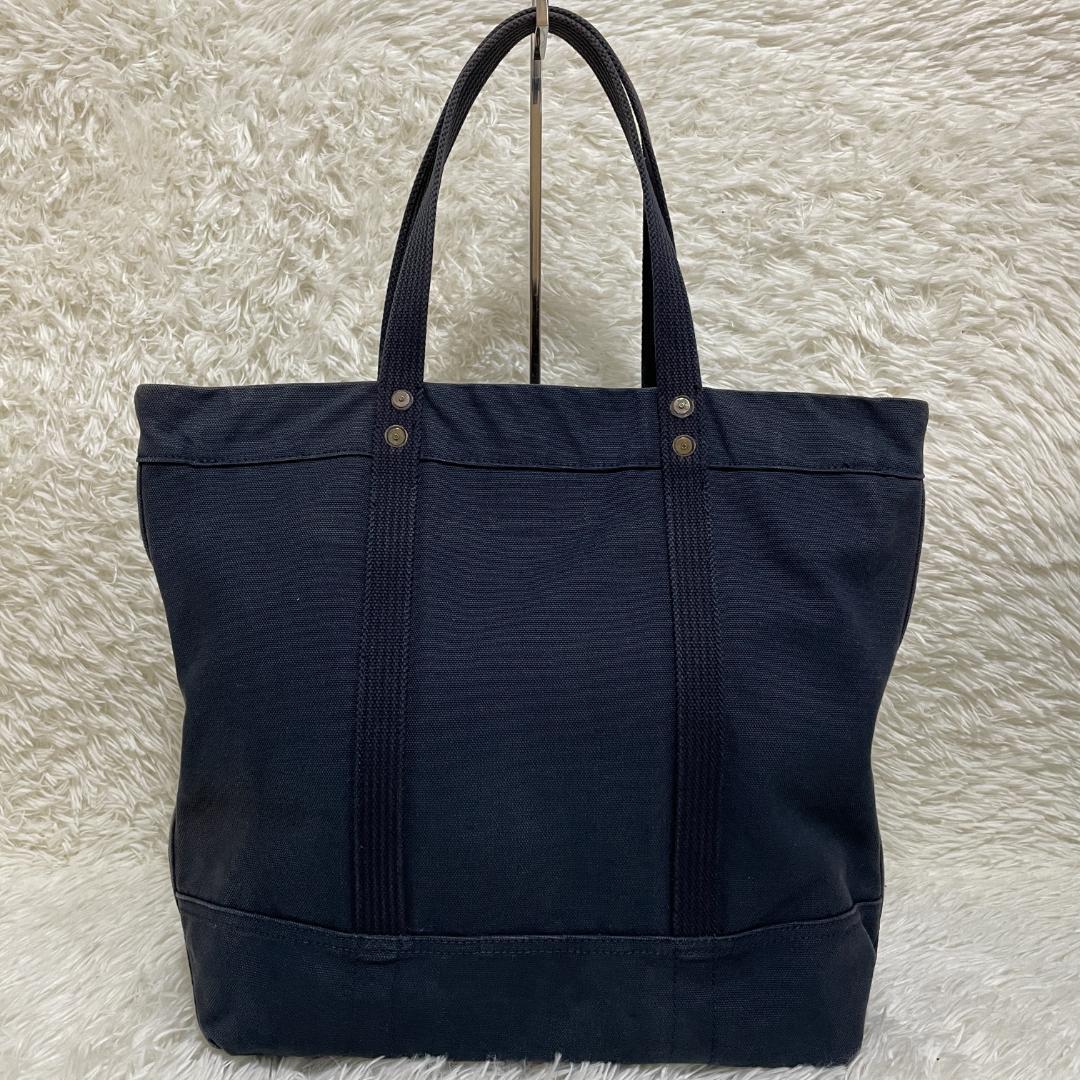 ポロ ラルフローレン　大容量 トートバッグ　ネイビー　刺繍 ポニーロゴ　A3対応