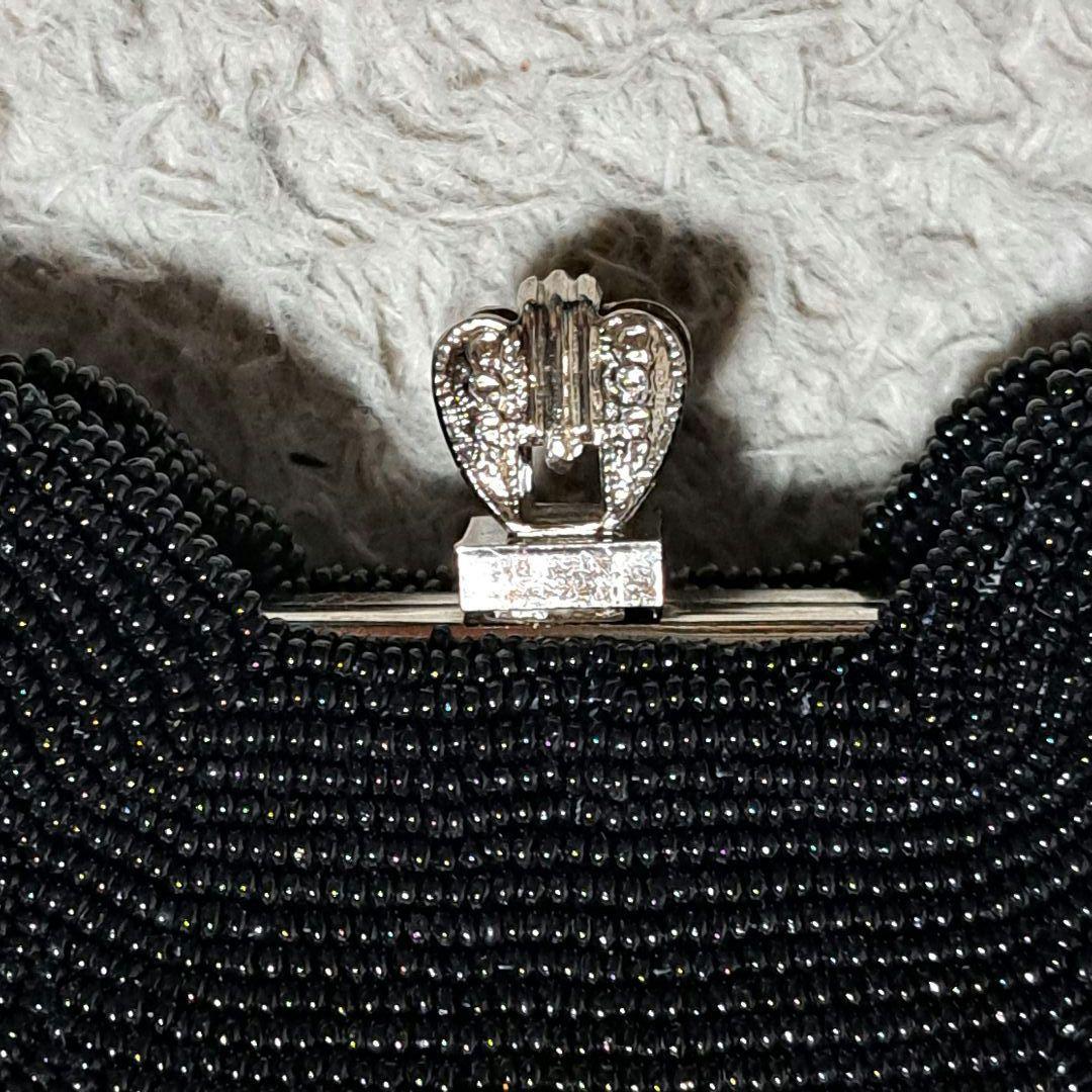 HH2-5★アンティーク★総ビーズのパーティーバッグ★レッド×ブラック★美品