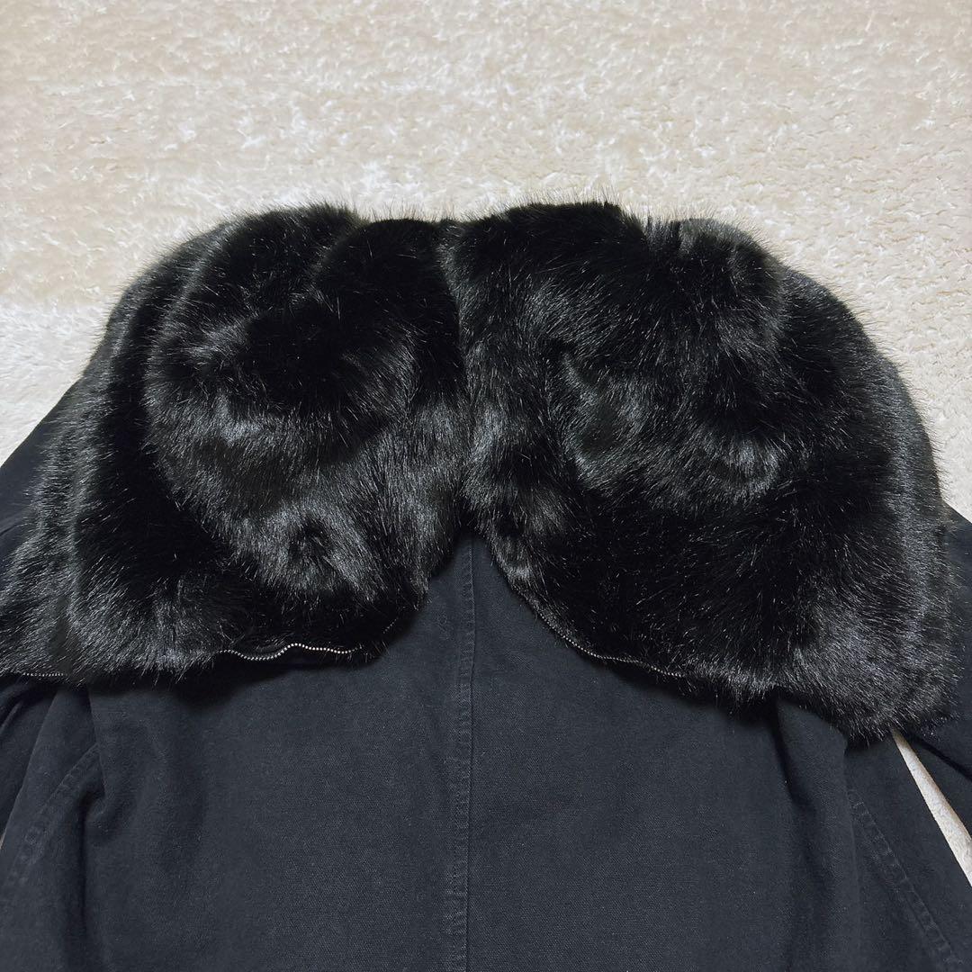 美品 エルマンノ シェルヴィーノ ダッフルコート キルティングライナー ファー