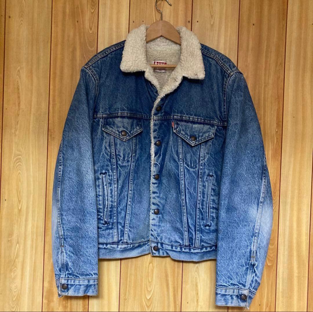 希少46 80sリーバイス 71608 ボア　デニムジャケット　USA製
