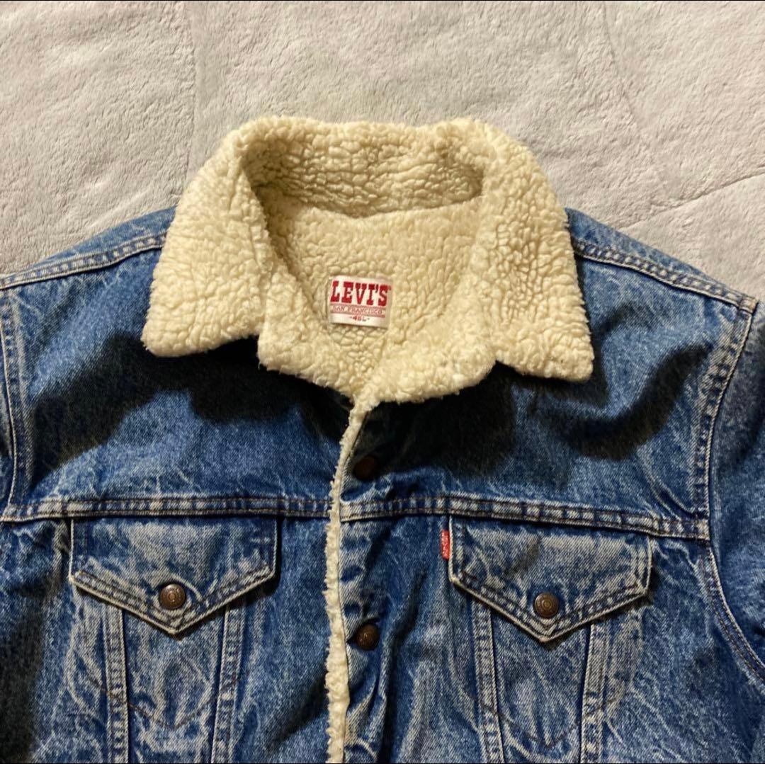 希少46 80sリーバイス 71608 ボア　デニムジャケット　USA製
