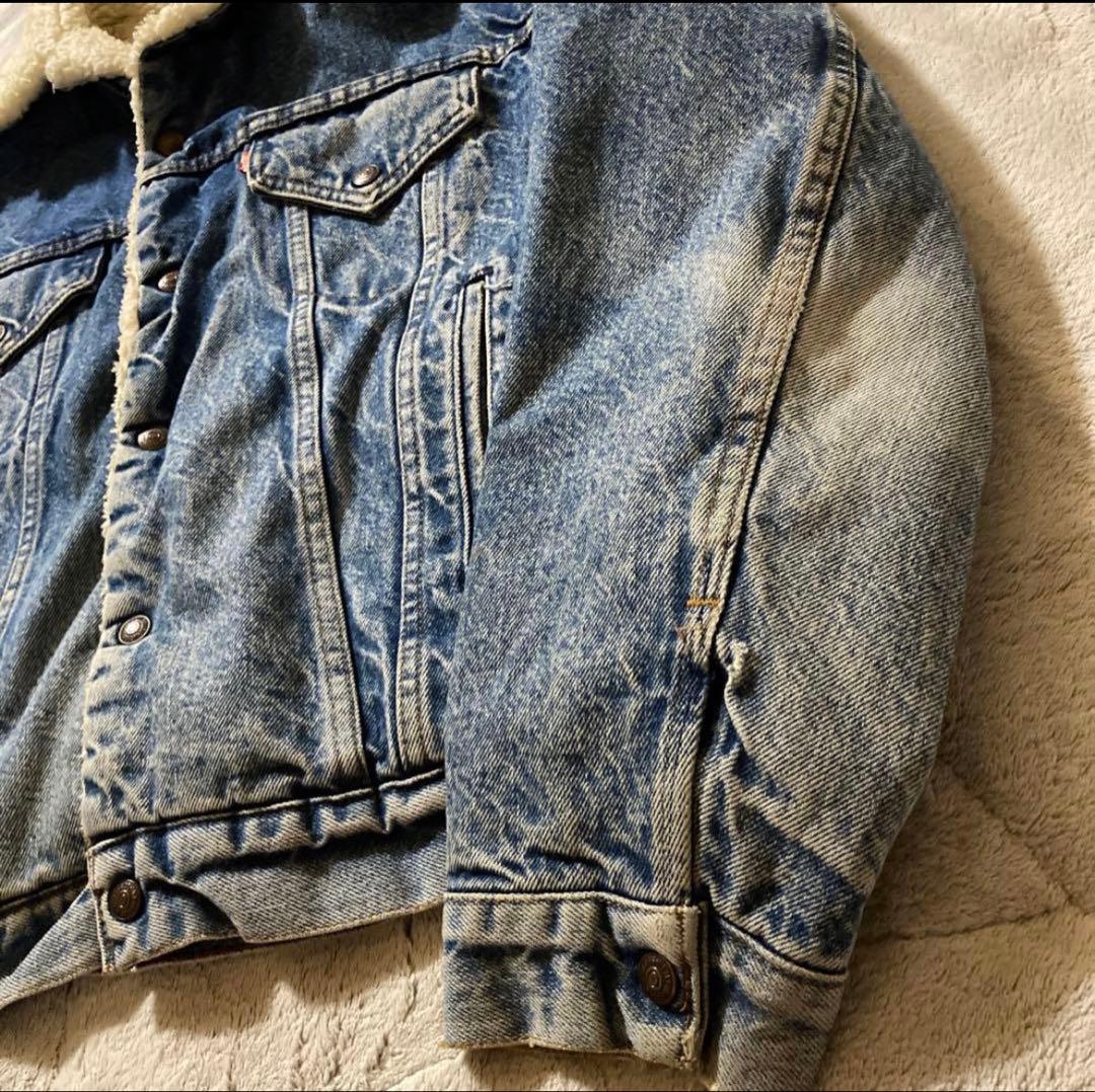 希少46 80sリーバイス 71608 ボア　デニムジャケット　USA製