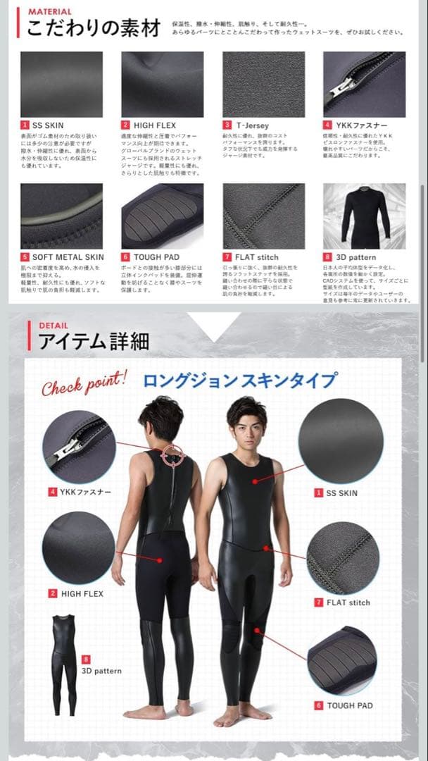 【⚪︎××⚪︎】ロングジョン2.5ミリ　メンズM