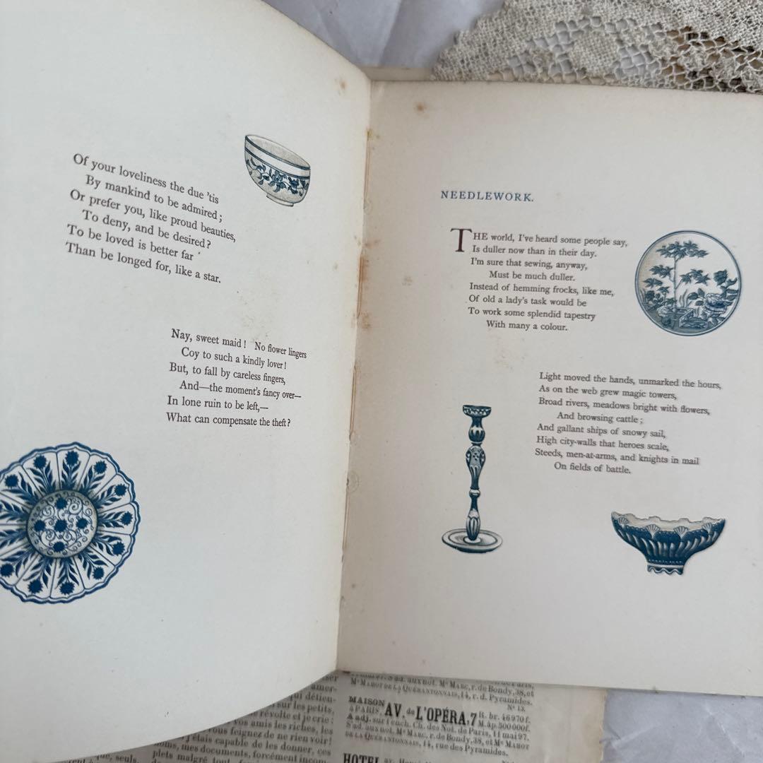 1888年アンティーク美しい挿絵の絵本ビクトリアン 洋書ジャンクジャーナル古書