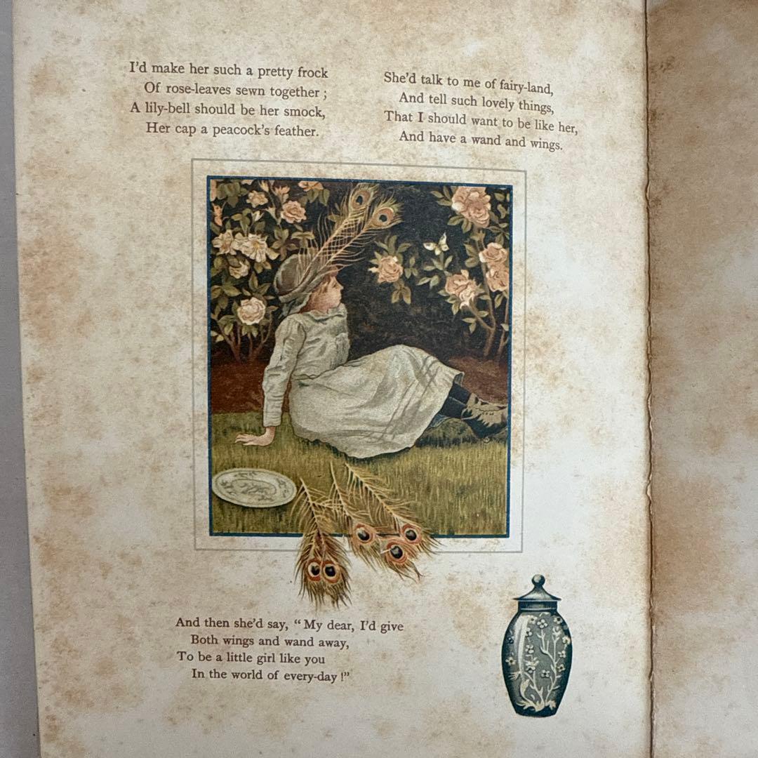 1888年アンティーク美しい挿絵の絵本ビクトリアン 洋書ジャンクジャーナル古書