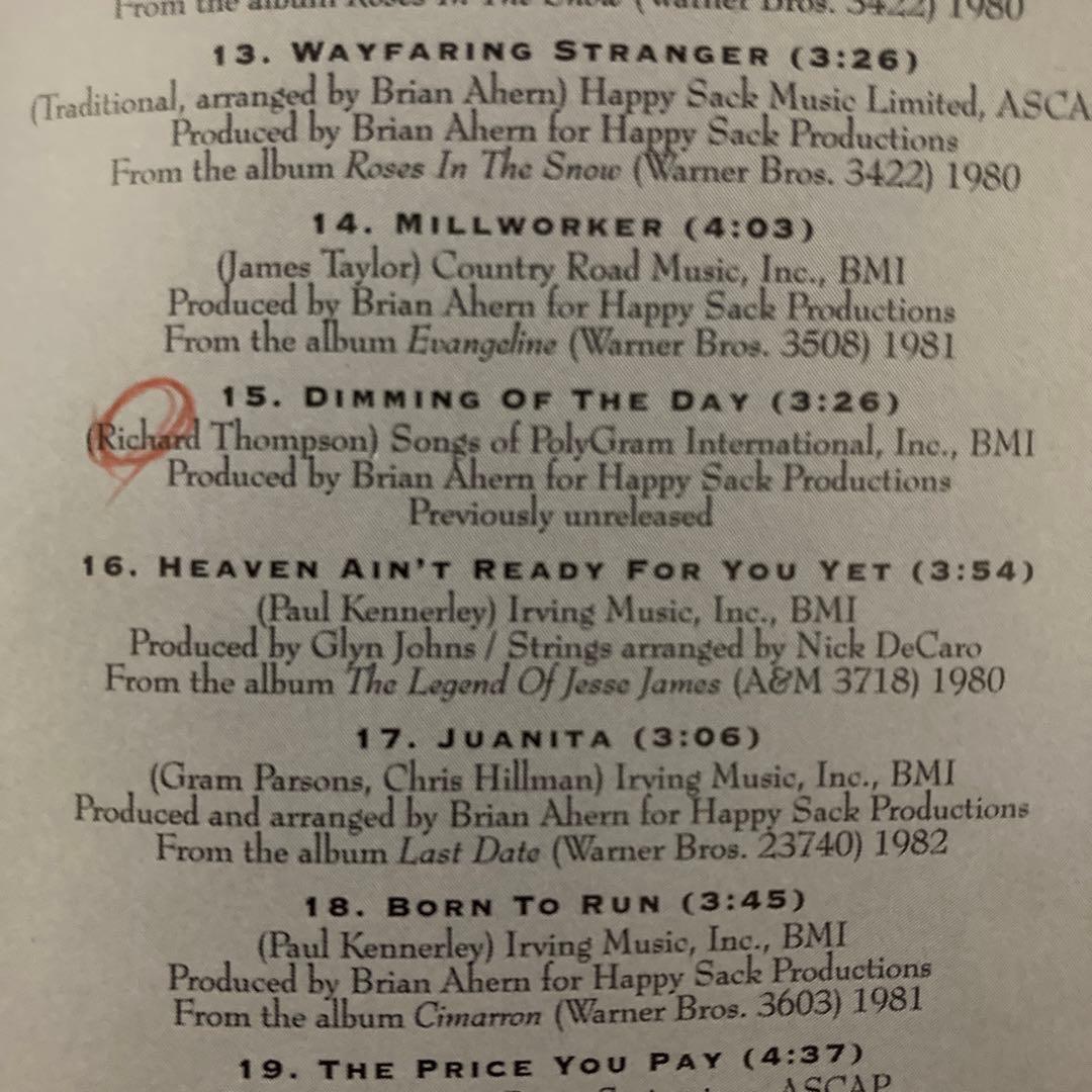 CD Emmylou HARRIS PORTRAITS  3枚組　全61曲