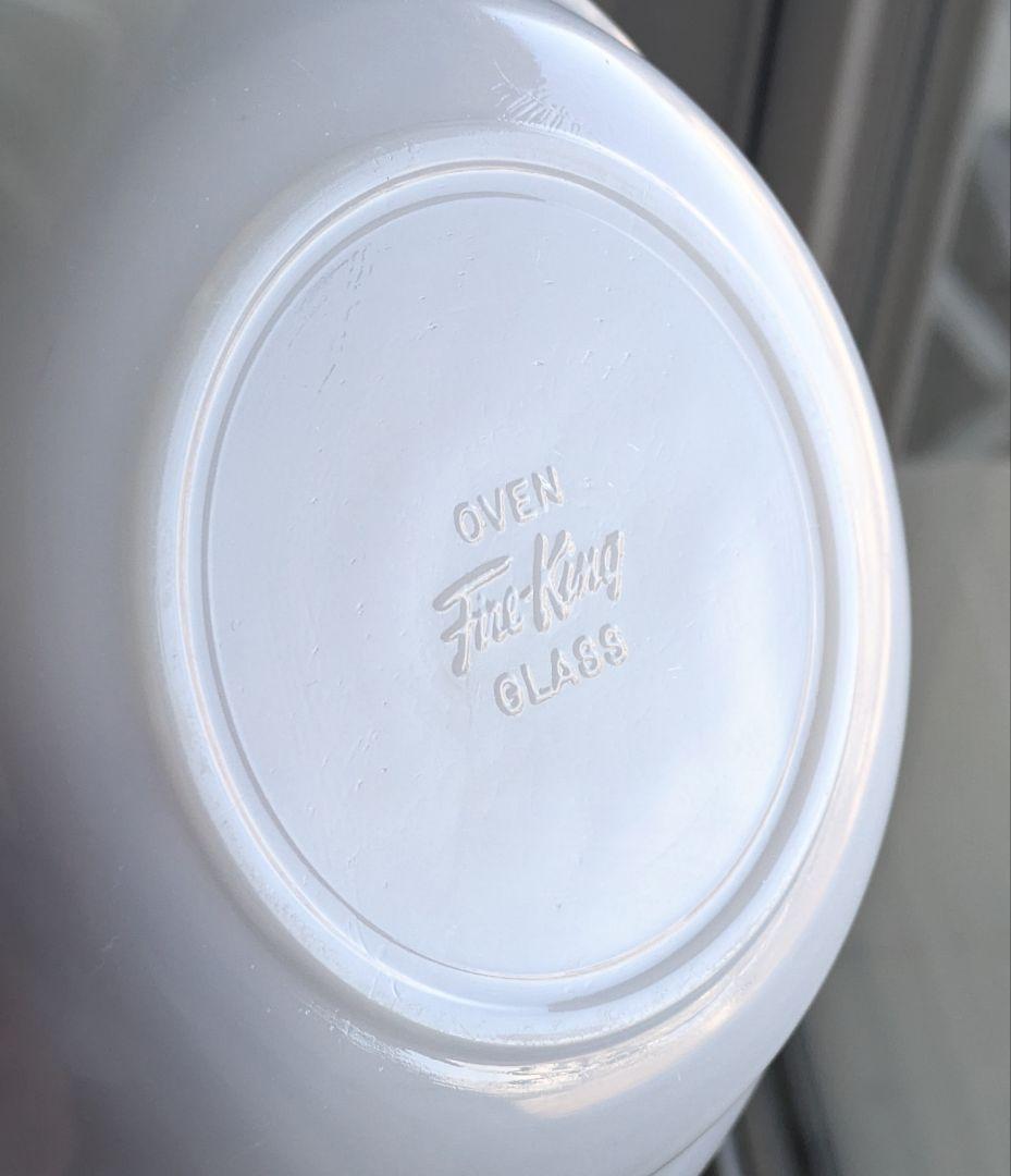 ファイヤーキング 初期GLASS アズライト スワール ボウル 2種4枚セット