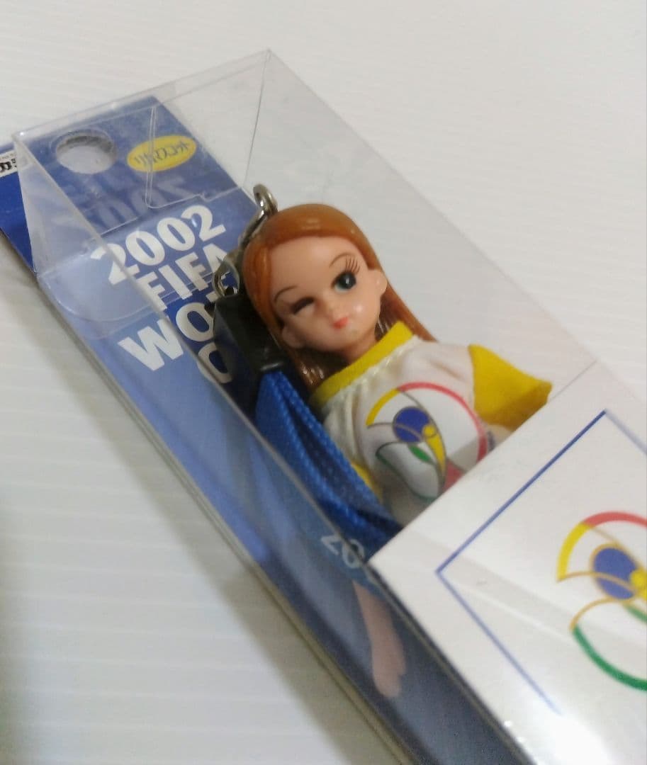 2002サッカーFIFAワールドカップ　りかちゃん　ストラップ　キーホルダー　A