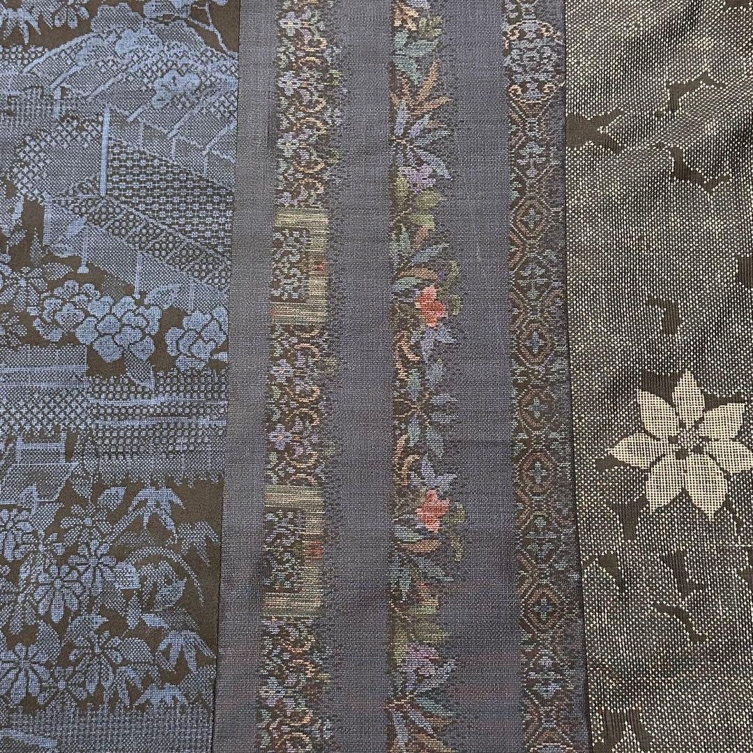 着物リメイク 大島紬からにぎやかなノースリーブワンピース(M)