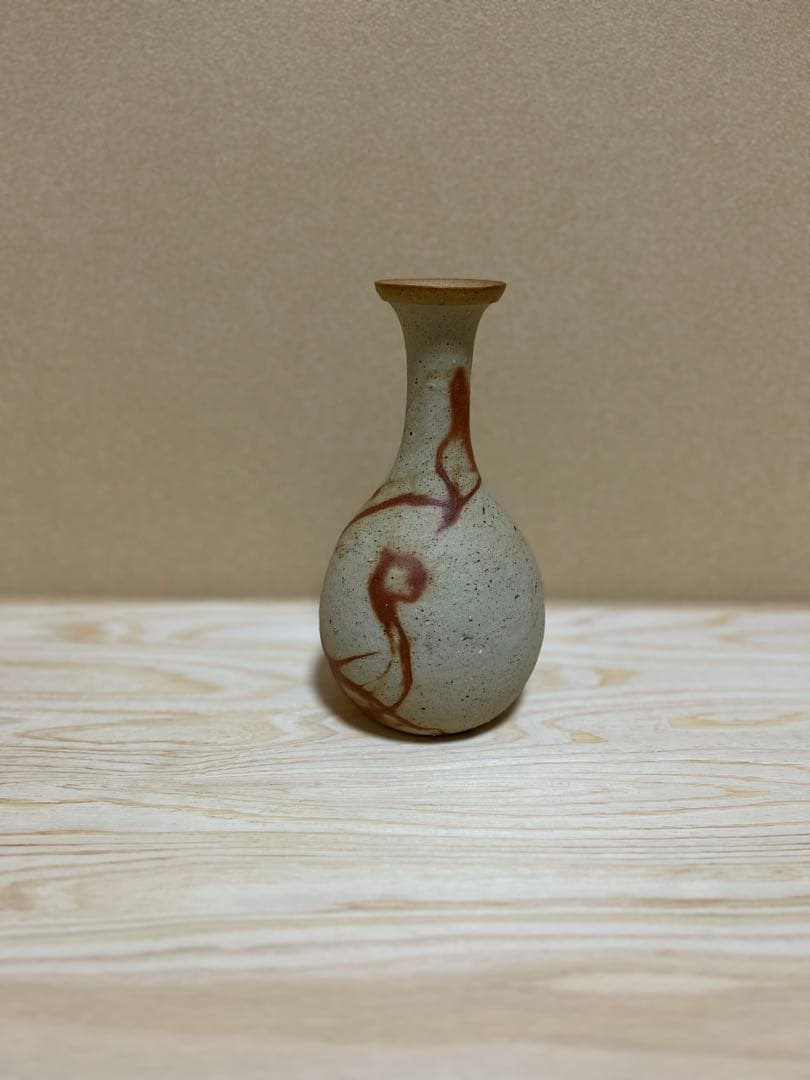 多久　守　緋襷鶴首花入