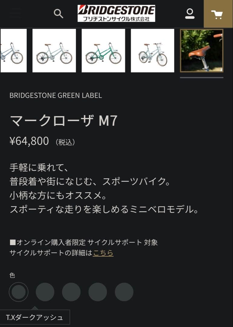 未使用　BRIDGESTONE GREEN REVEL MarkRosa M7