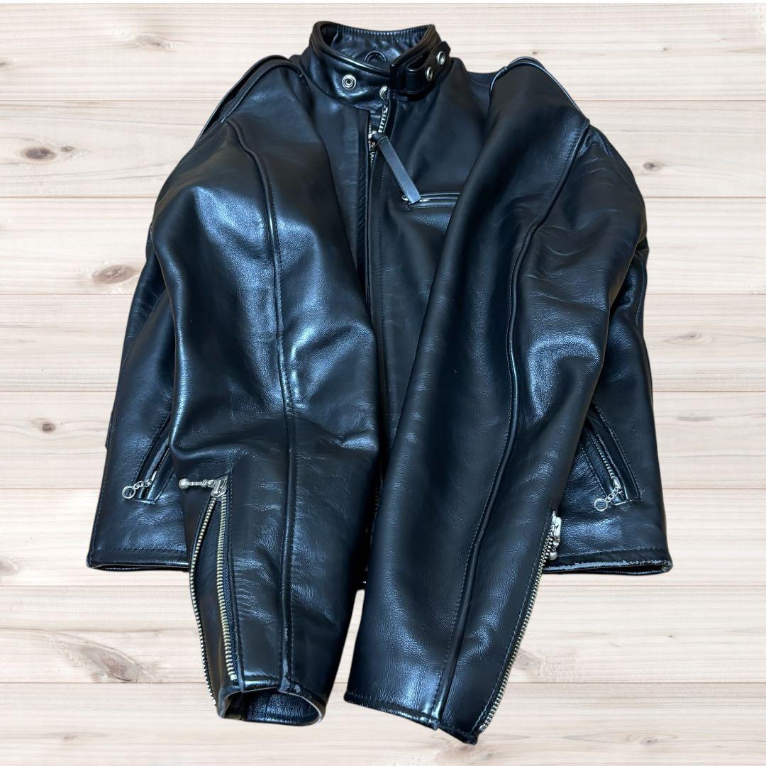 ☆R.B.Cステアハイドレザーシングルライダース34TALON 90sマッコイ