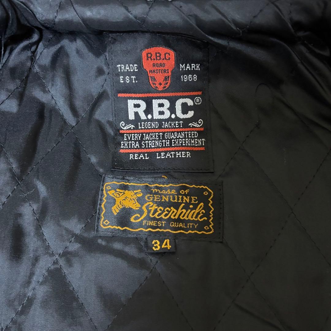 ☆R.B.Cステアハイドレザーシングルライダース34TALON 90sマッコイ