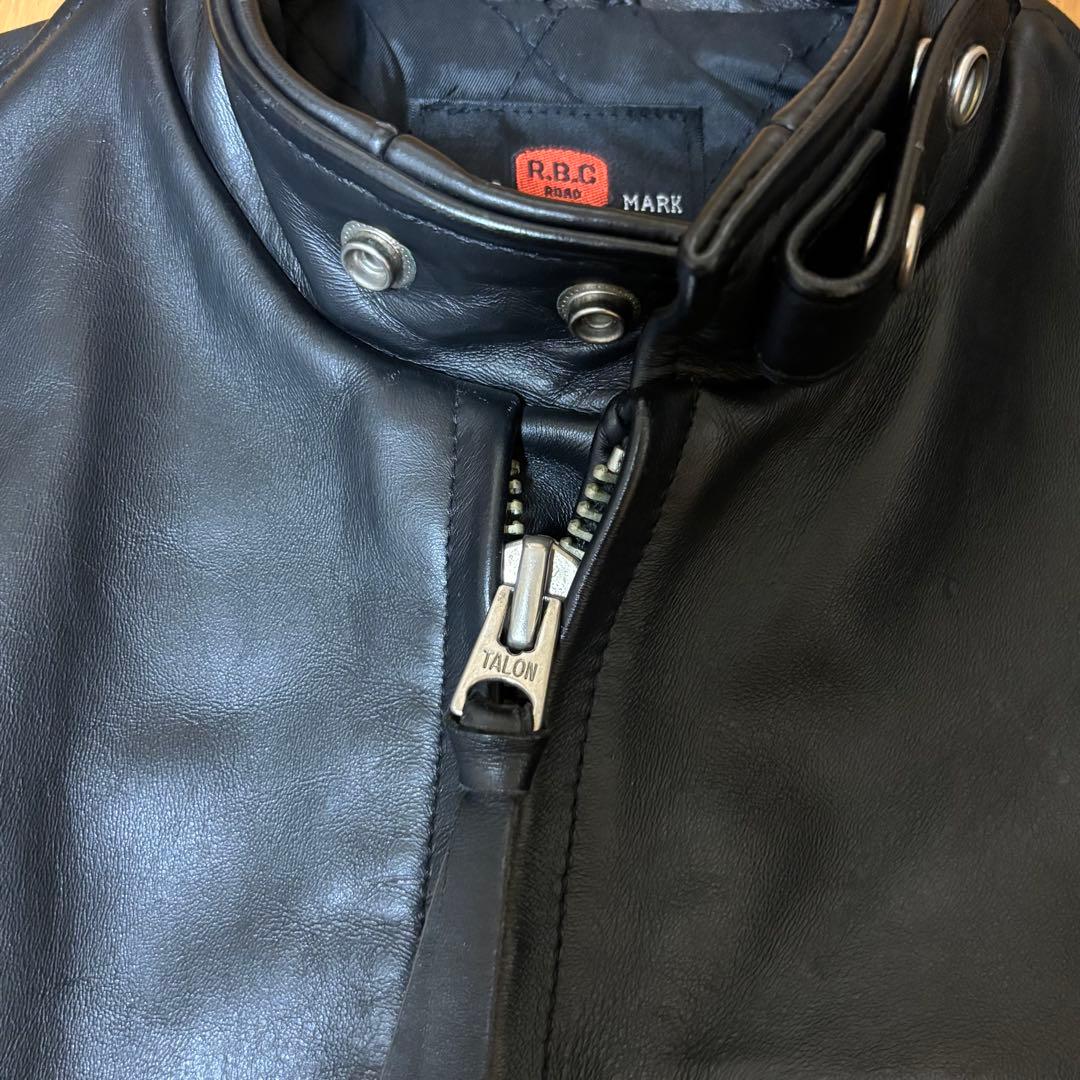 ☆R.B.Cステアハイドレザーシングルライダース34TALON 90sマッコイ