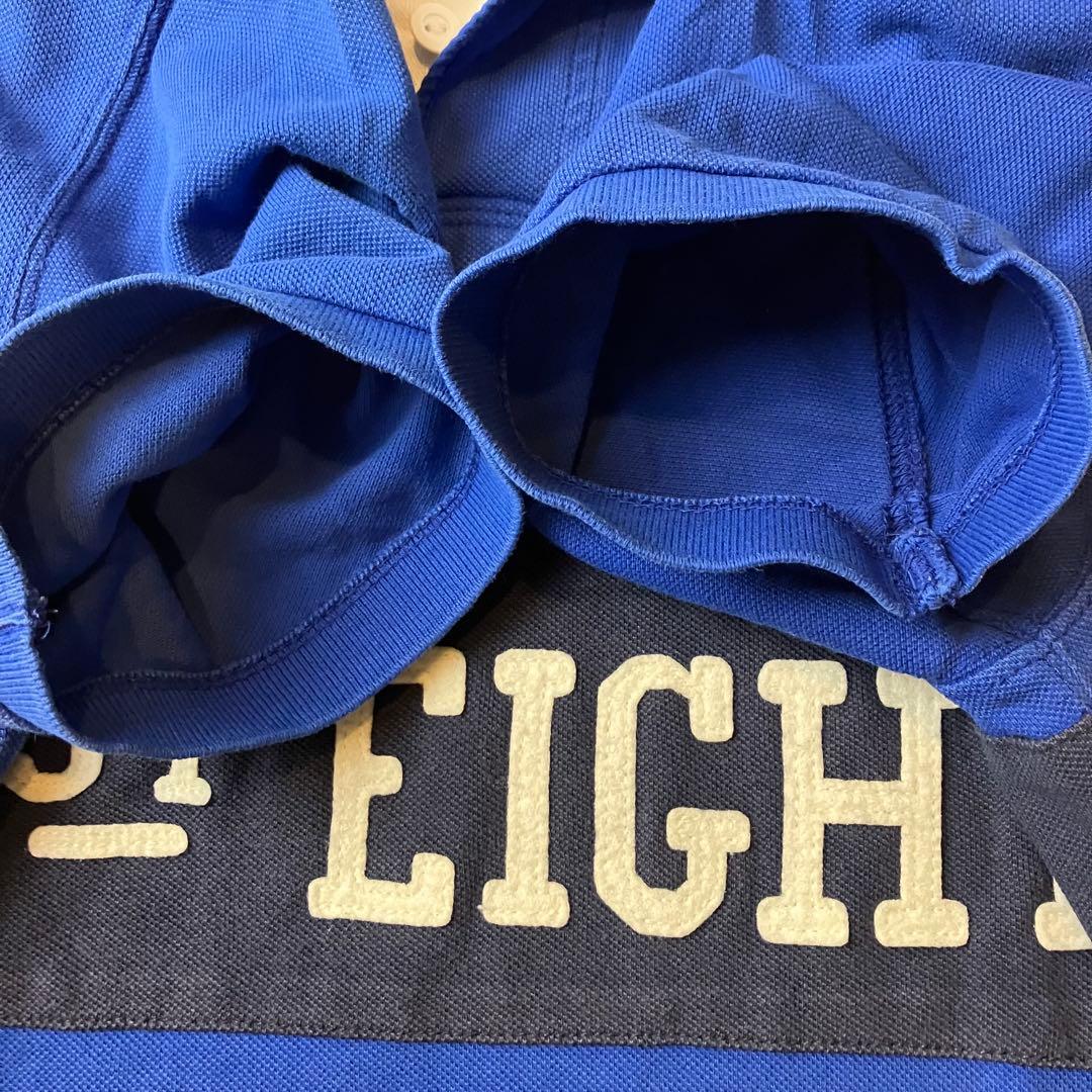 ポロ　ラルフローレン　ラガーシャツ M 青