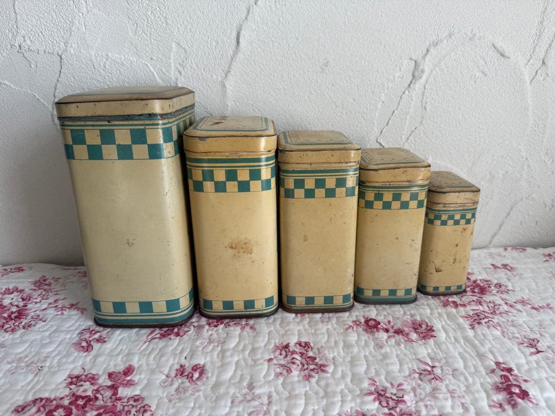 フランスアンティーク　キャニスター 5個セット