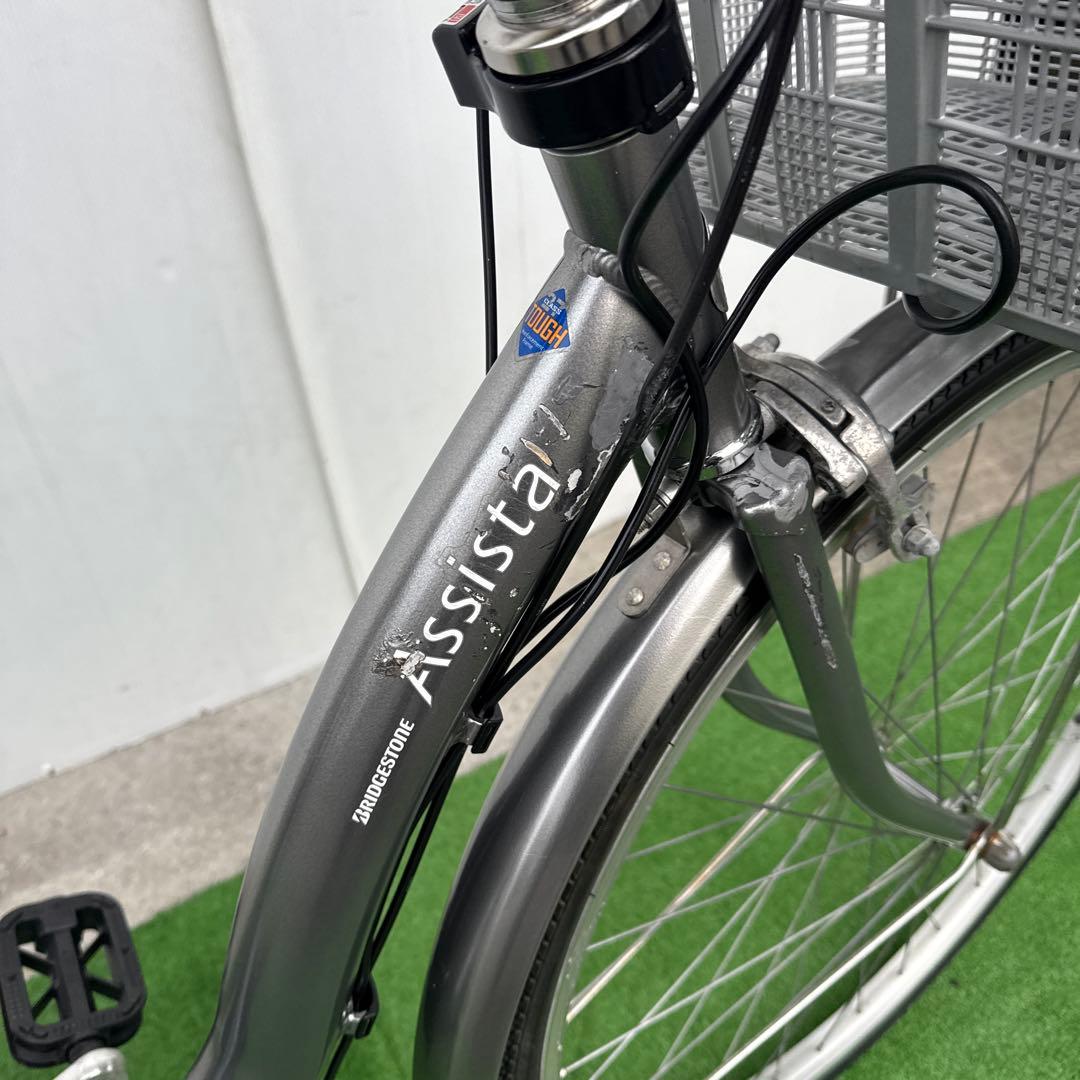 ブリヂストン電動アシスト自転車26インチ グレー