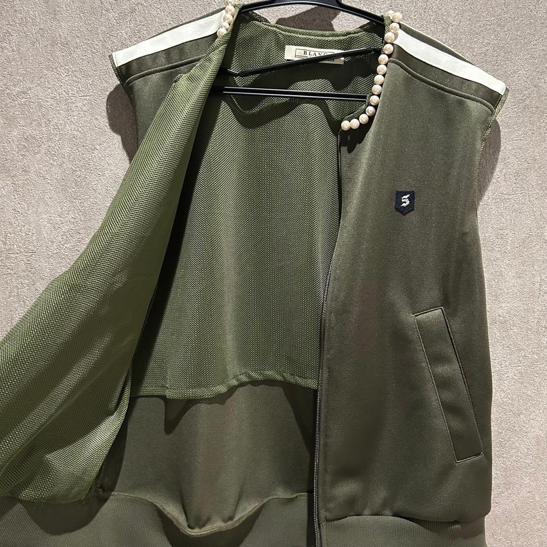 ブランバスク パール付 ジャージーベスト カーキ 38 完売品