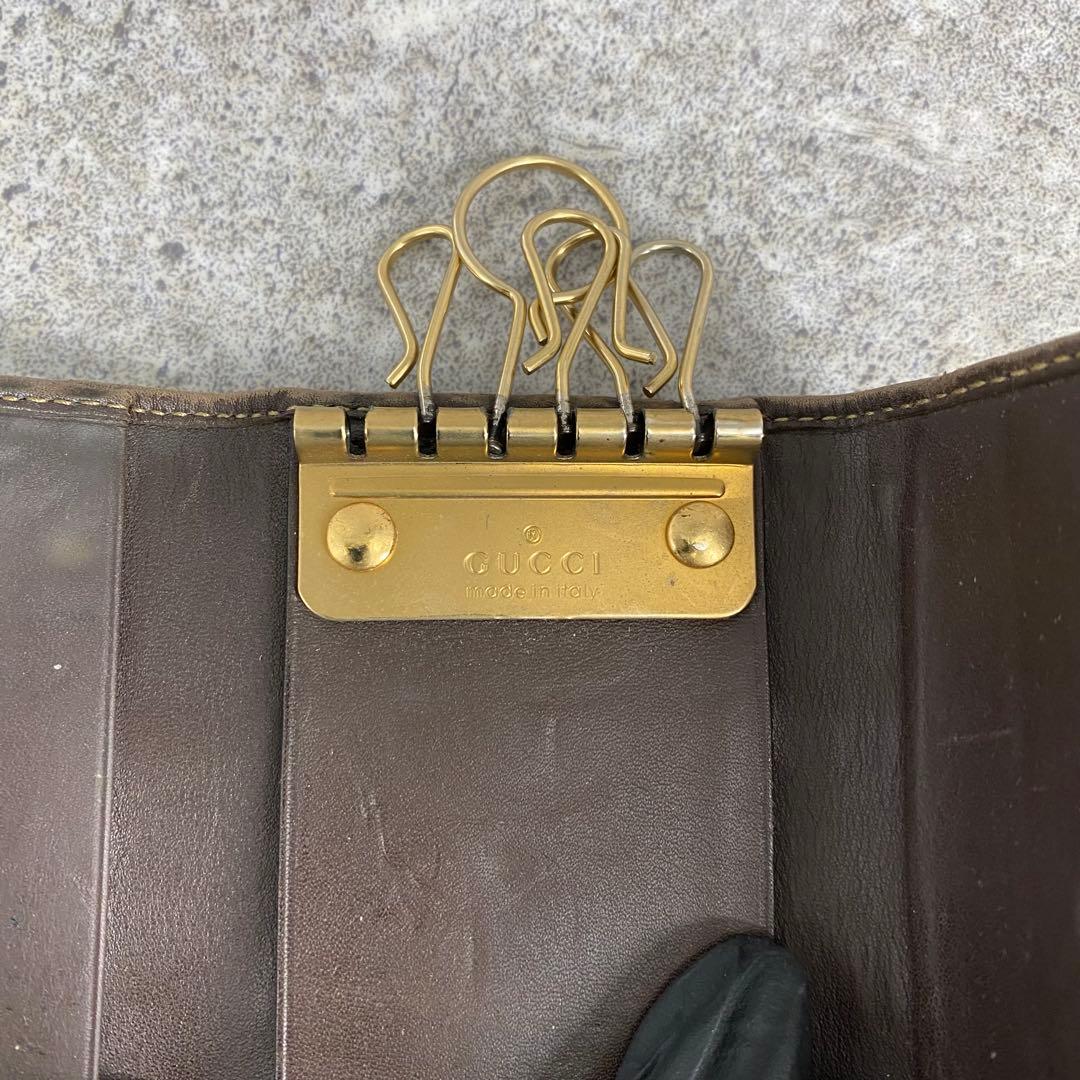 小物 GUCCI Studded Leather Key Case