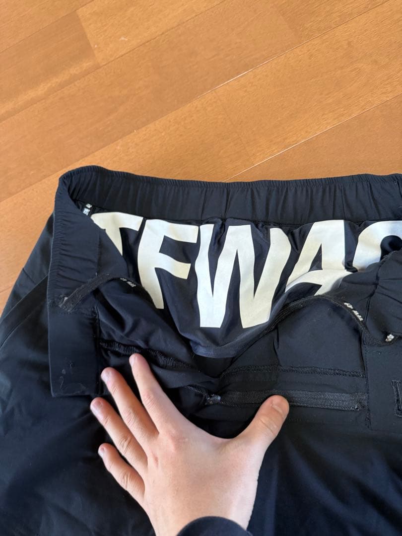 TFW49 ゴルフパンツ　黒　中綿あり　mサイズ相当