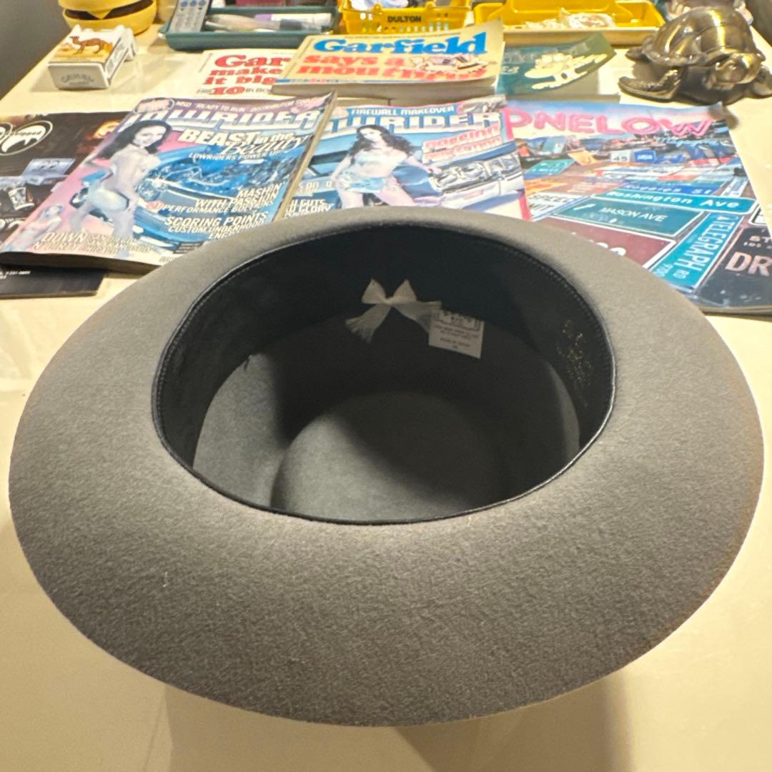 美品　ウールフェルトハット リボン付き