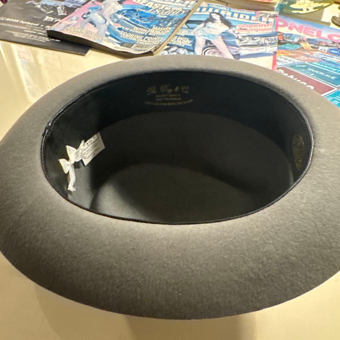 美品　ウールフェルトハット リボン付き