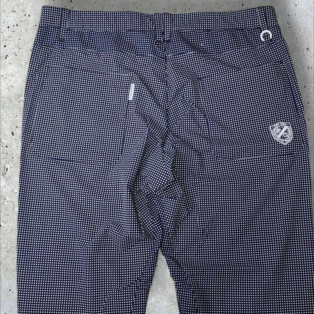 【大きいサイズ】PEARLY GATES◆ナイロンパンツ◆黒白◆サイズ７