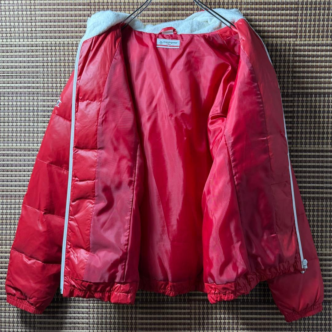 マンシングウェア ゴルフ R.line ダウンジャケット 赤 M フード付き