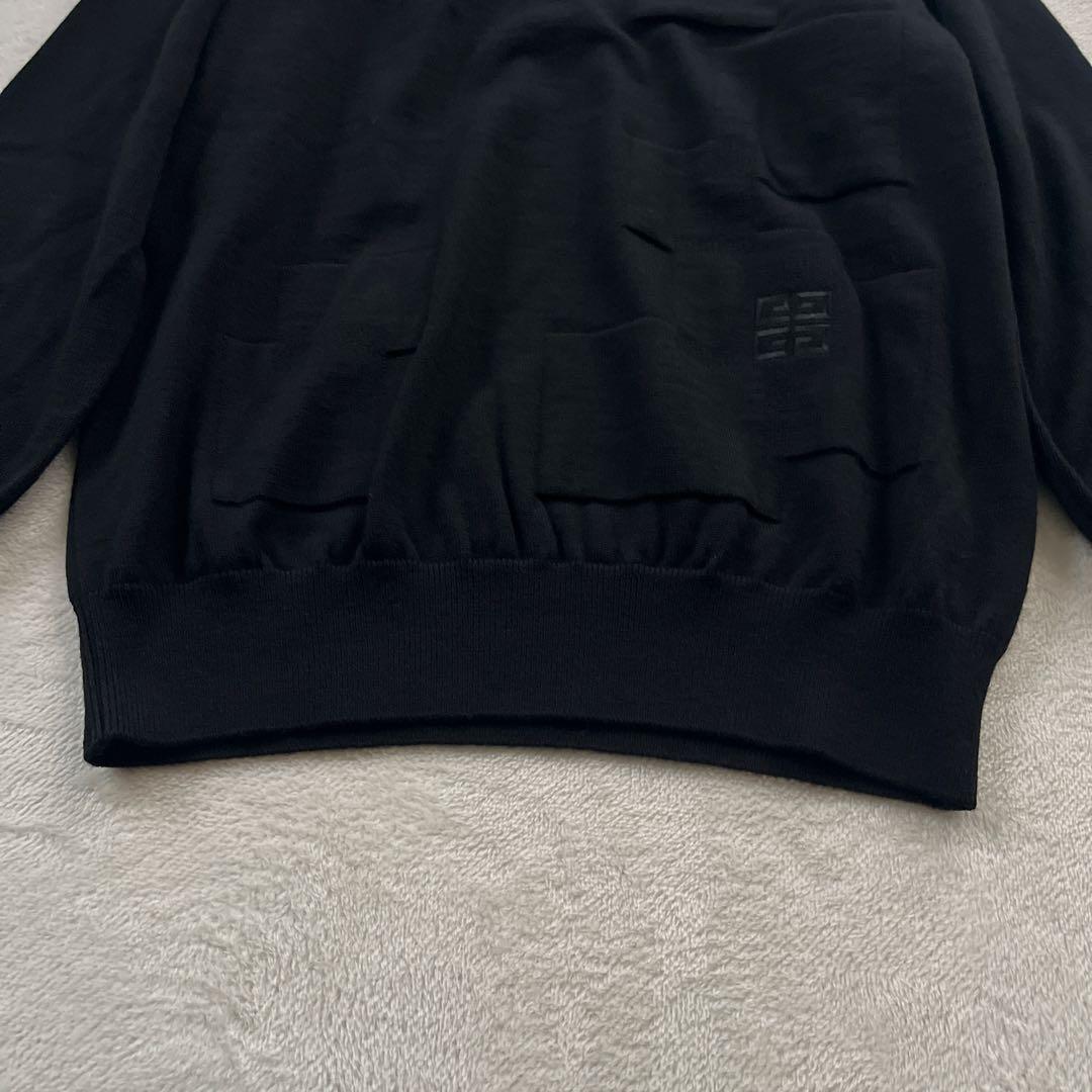 ●未使用品　ジバンシー　ニット　セーター　ゴルフ　ブラック　刺繍ロゴ