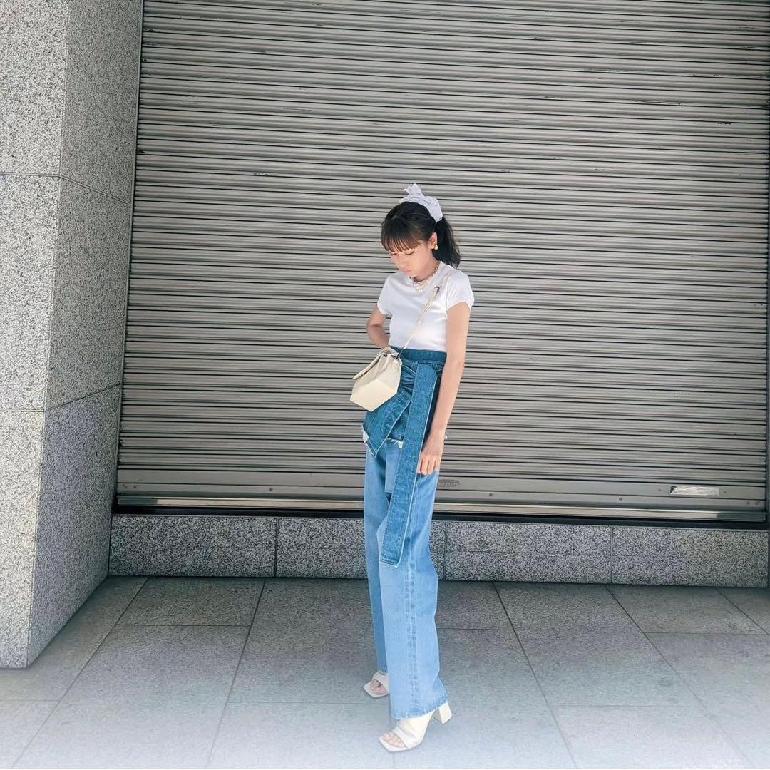 MAISON SPECIAL ビスチェ デニム ラップスカート